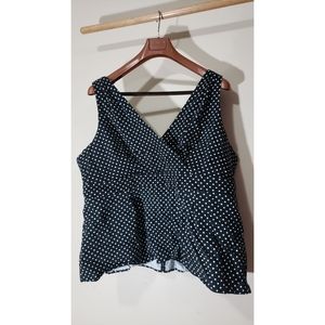 Torrid B&W Polka Dot Peplum Top Sz 4X